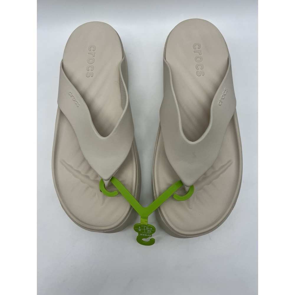 Crocs Getaway Platform Flip Size W10 Stucco Wedge Flip Flops Sandals